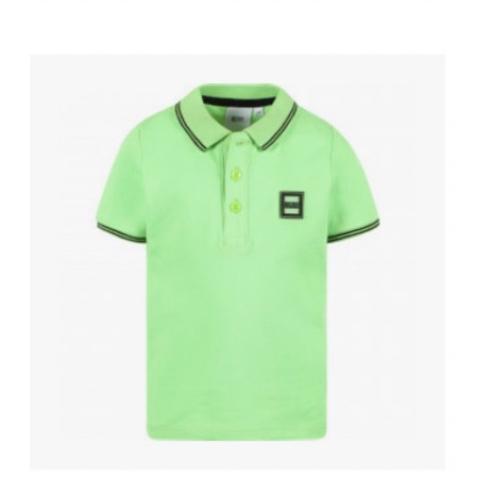 Hugo Boss Lime Green Kids Polo Shirt